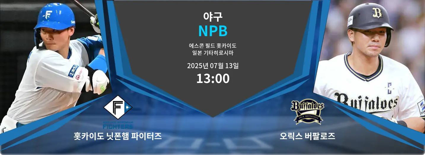 홋카이도 닛폰햄 파이터즈 VS 오릭스 버팔로즈 NPB 경기 분석 – 2025년 7월 13일
