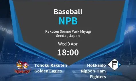 Tohoku Rakuten Golden Eagles VS Hokkaido Nippon-Ham Fighters NPB Match Analysis – April 09, 2025