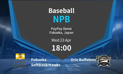 Fukuoka SoftBank Hawks VS Orix Buffaloes NPB Match Analysis – April 23, 2025