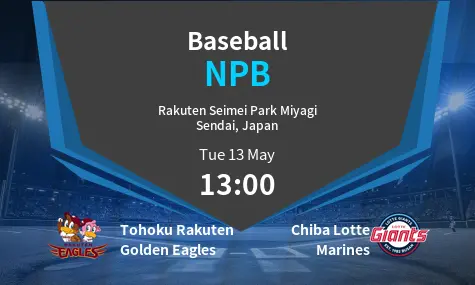 Tohoku Rakuten Golden Eagles VS Chiba Lotte Marines NPB Match Analysis – May 13, 2025