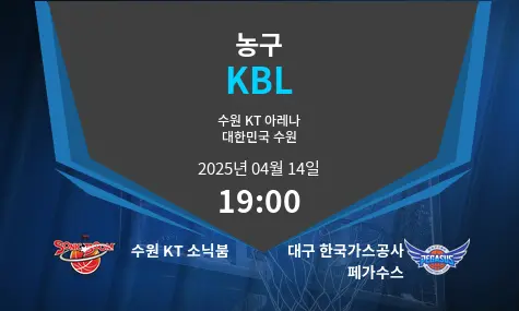 수원 KT 소닉붐 VS 대구 한국가스공사 페가수스 KBL 경기 분석 – 2025년 4월 14일