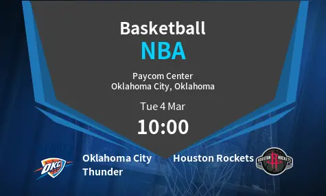 Oklahoma City Thunder VS Houston Rockets NBA Match Analysis – March 04, 2025