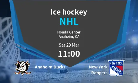 Anaheim Ducks VS New York Rangers NHL Match Analysis – March 29, 2025