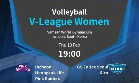 Incheon Heungkuk Life Pink Spiders VS GS Caltex Seoul Kixx V-League Women Match Analysis – February 13, 2025