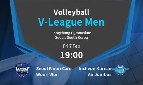 Seoul Woori Card Woori Won VS Incheon Korean Air Jumbos V-League Men Match Analysis – February 07, 2025