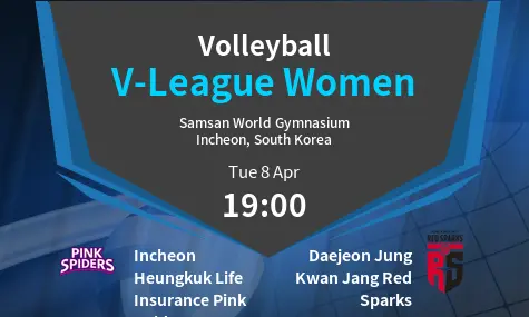 Incheon Heungkuk Life Insurance Pink Spiders VS Daejeon Jung Kwan Jang Red Sparks V-League Women Match Analysis – April 08, 2025