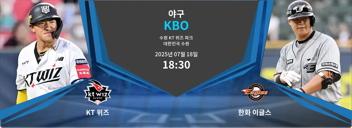 KT 위즈 VS 한화 이글스 KBO 경기 분석 – 2025년 7월 18일
