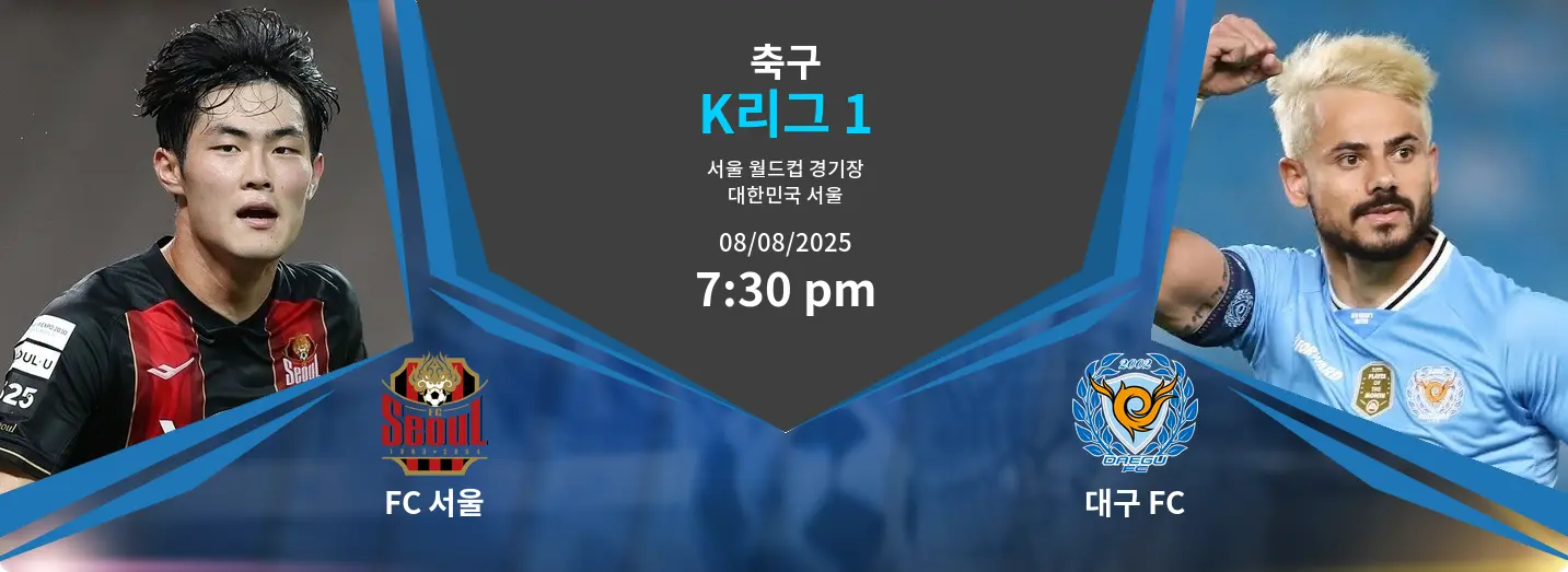 FC 서울 VS 대구 FC K리그 1 경기 분석 – 2025년 8월 8일