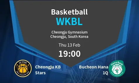 Cheongju KB Stars VS Bucheon Hana 1Q WKBL Match Analysis – February 13, 2025
