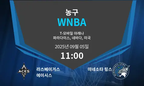 라스베이거스 에이시스 VS 미네소타 링스 WNBA 경기 분석 – 2025년 9월 5일