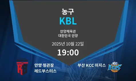 안양 정관장 레드부스터스 VS 부산 KCC 이지스 KBL 경기 분석 – 2025년 10월 22일