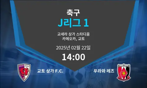 교토 상가 F.C. VS 우라와 레즈 J리그 1 경기 분석 – 2025년 2월 22일