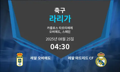 레알 오비에도 VS 레알 마드리드 CF 라리가 경기 분석 – 2025년 8월 25일
